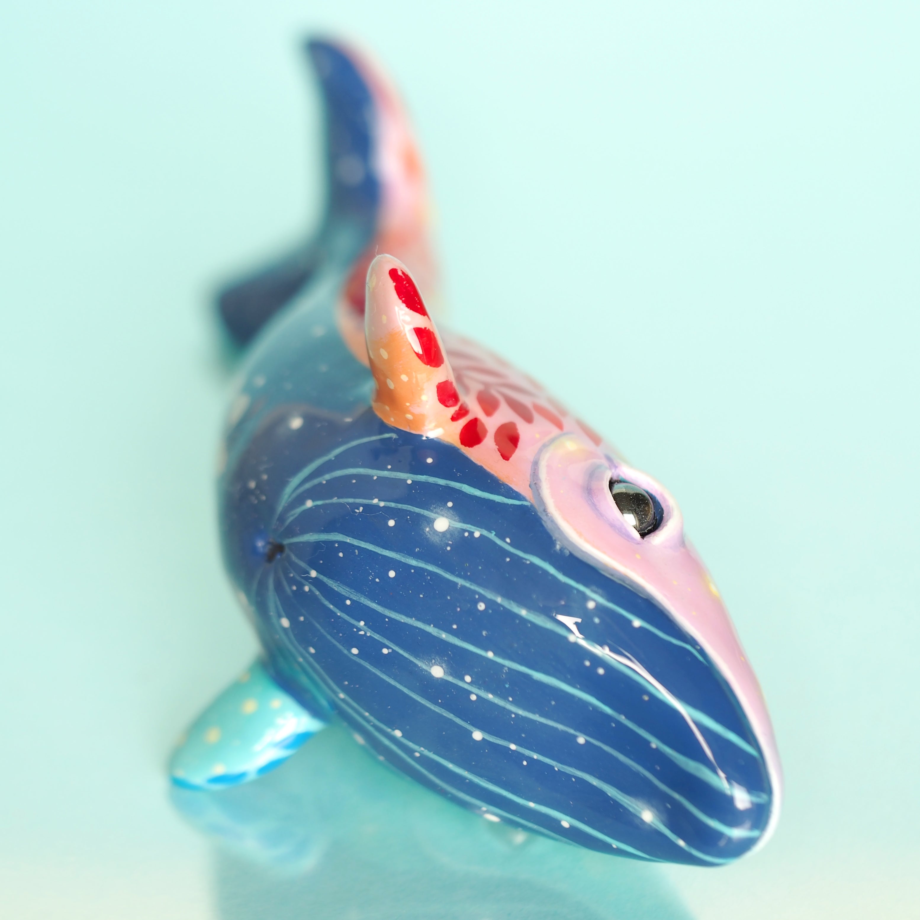 Sky Whale (Handmade polymer clay sculpture) SHIPPING + INSURANCE INCLUDED